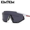 Y2k Sports Sunglasses Men Women 2023 Luxury Brand Fashion Oversized One- Piece Punk Sun Glasses Male 2000‘S Wrap Around Goggles