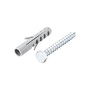 12x60mm/5x25mm Plastic Expansion Tube for Drywall with Hex Screws Gray/Color Zinc Screws White