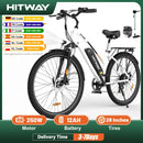 HITWAY Electric bike, 28 electric bikes, city e-bike with removable battery 36V 12Ah, motor 250W, 7 speeds