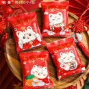 2025 Chinese New Year Snowflake Crispy Packaging 100Pcs 7x10cm Baking Cookie Machine Sealed Candy Bags