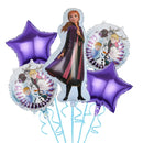 5pcs Disney Frozen Elsa Anna Snowflake Foil Balloon Star Balloon Girls Birthday Party Baby Shower Christmas Decor