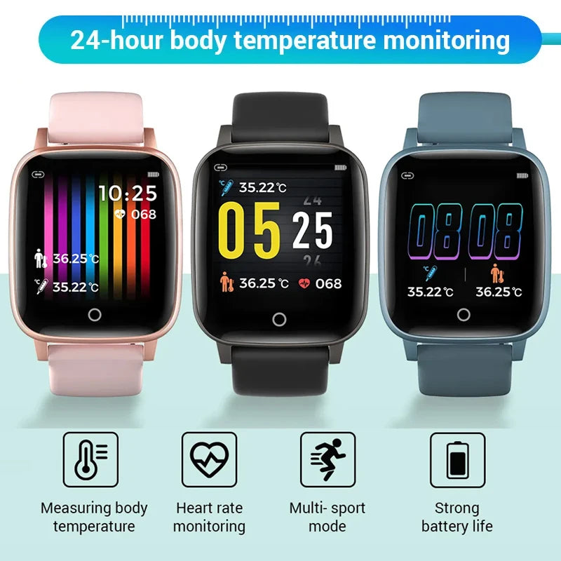CanMixs Smartwatch Women Heart Rate Monitor Temperature  Information remind outdoor Sport Fitness Smart Watch Men For Android