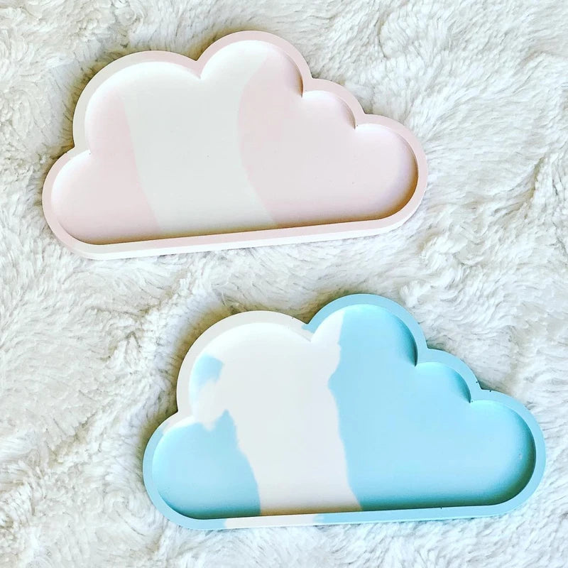 Home Crafts Cloud Coasters Silicone Molds for DIY Handmade Plaster Concrete Clay Tray Resin Mould Cement Dish Making Supplies