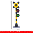 MOC Creative Expert Stadtzug Ampeln Geländer Bahnübergang Schienenschnellzug Bausteine DIY Spielzeug für Kinder Geschenke