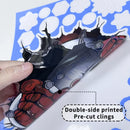 2025 Xmas Ornament Christmas Window Mirror Sticker Snowflake Santa Claus Snowman Mall Glass Window Display Electrostatic Sticker