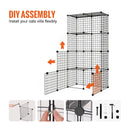 SucceBuy Large Cat Cage Detachable Metal Wire Cat Enclosure with Front Doors Hammock Ramp ladders Crate Exercise Place for Cat