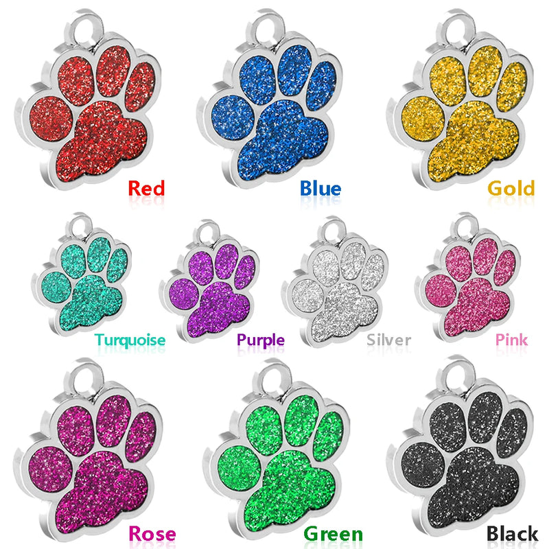 Personalized Pet Dog Cat Address Tags Engraved Cat Puppy Dog Accessories  Engraved Stainless Steel Name Number Tag For Dogs Cats