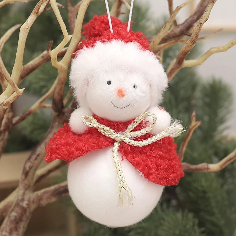 Plush Angel Doll Christmas Tree Pendant Decor Reindeer Snowman Santa Claus Doll New Year Kids Gift Christma Home Decor Navidad