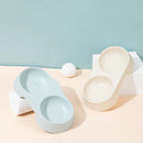 Double Bowl Cat Food Bowl Water And Food Integrated Pet Cat Food Bowl Plastic Feeding Bowl Non-slip Suitable For Cats And Dogs