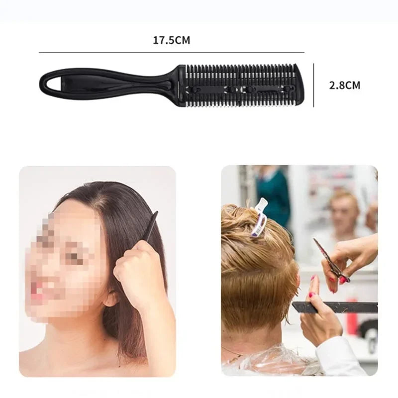 1pc Hair Cutting Comb Hair Brushes With Razor Blades Hair Trimmer Cutting Thinning Tool Barber Tool Hair Salon Barber Comb