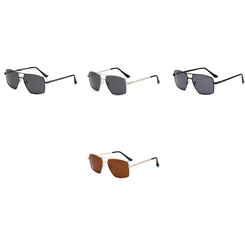 New Small Frame Square Sunglasses Men's Polarized Metal Fashion Sun Glasses Men's Outdoor Driving Eyewear UV400 Oculos De Sol