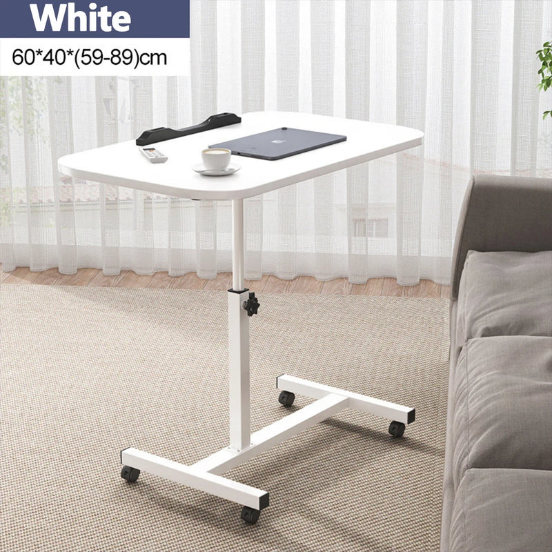 Height Adjustable Computer Table with Wheels Computer Trolley Side Table Bed Table Computer Desk Sofa Table for Home Office