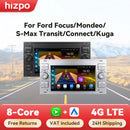 Hizpo Smart Car Systems for Ford Focus Mondeo Fiesta Transit Kuga C-Max S-Max Galaxy GPS Multimedia 2din Autoradio Carplay 7862S