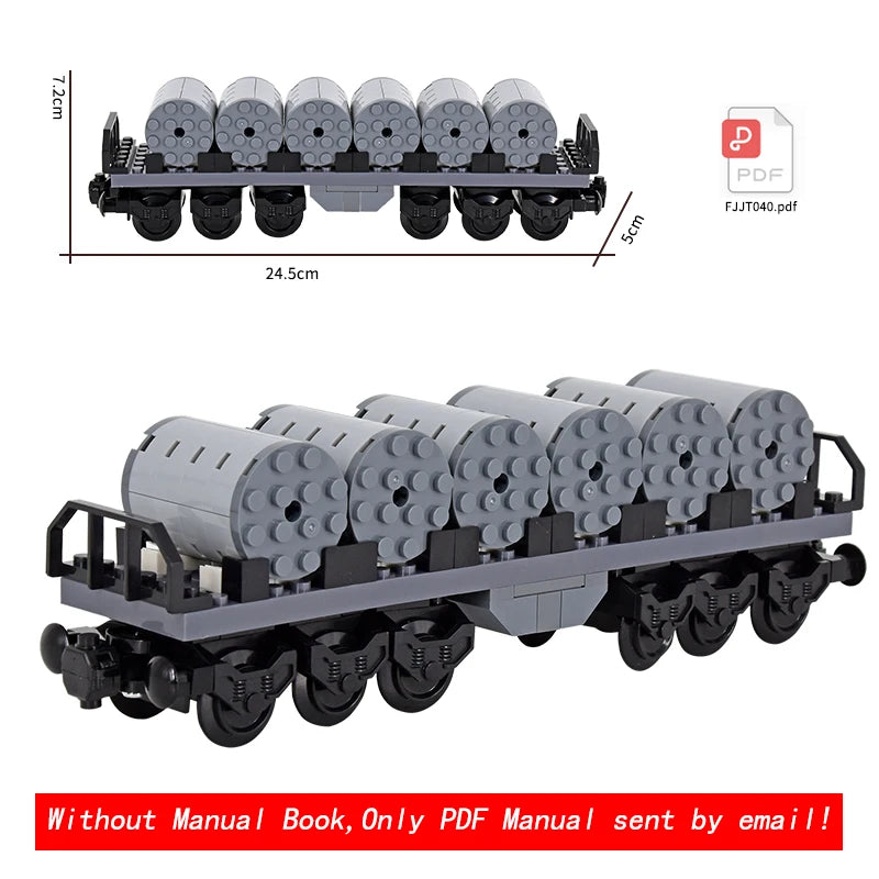 MOC City Creative Idea Technical Train Base Wheel Carriage Building Blocks Bricks Assembled DIY Toys for Kids Christmas giftS