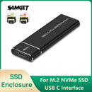 Samget M.2 NVME Solid State Drive externes Gehäuse 2230/2242/2260/2280 M.2 auf USB C Gehäuse 10 Gbit/s Typ A + Typ C für M/M+B Key