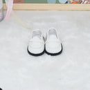 1 Pair 5.5*3*2.3CM Doll Shoes For 20CM Academic Style PU Leather Toys Accessories Photo Props Playing House
