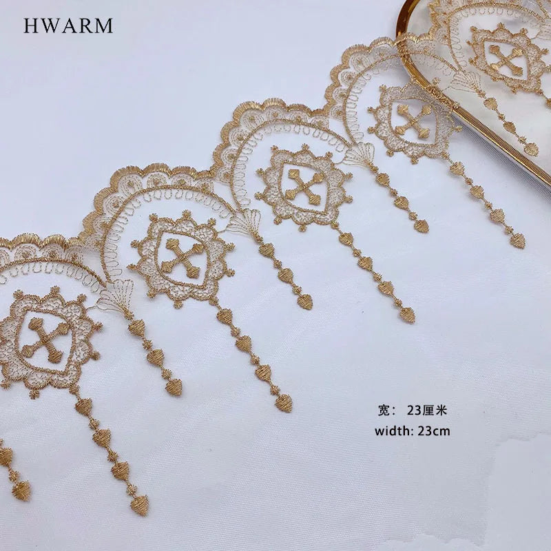 5yard Cross Lace Fabric Table Runner Skirt Christmas Easter Day Christian Catholicism Water Soluble Mesh Lolita Jewelry Party