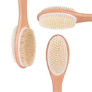 Exfoliating Wooden Body Massage Shower Brush Natural Bristle Bath Brush SPA Woman Man Skin Care Dry Body Brush with Long Handle
