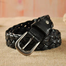 NEW Casual Knitted cowhide Belt Luxury Genuine Leather Western Style for Dress BL335