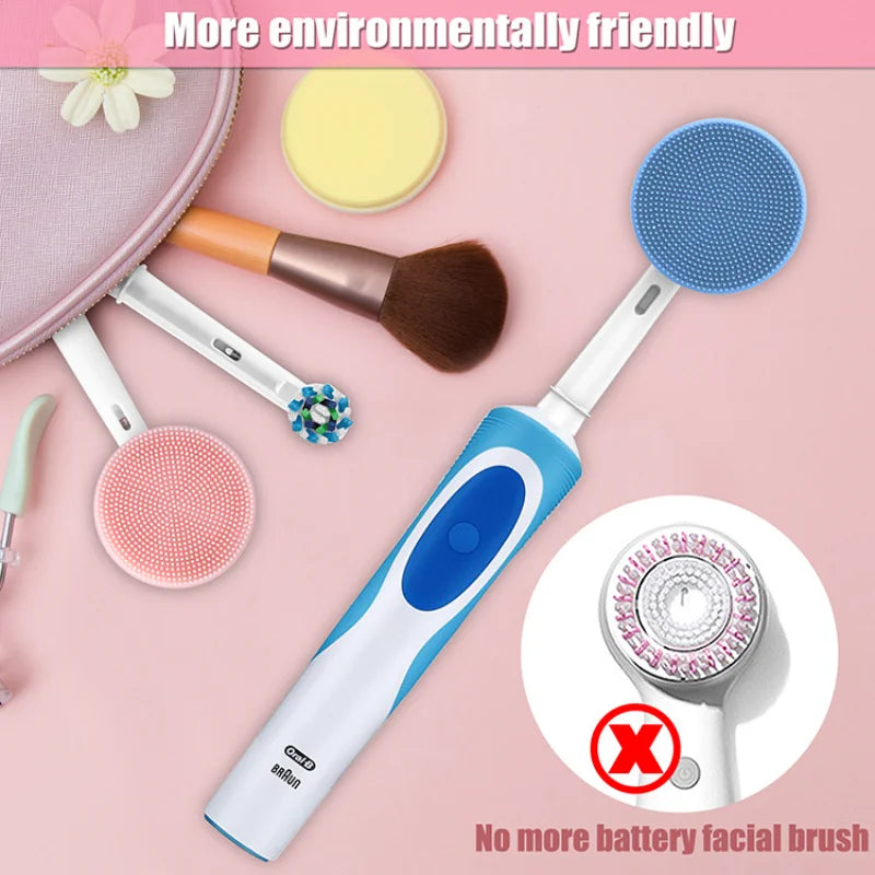 New Electric Facial Cleansing Brush Toothbrush Head Replacement Brush Heads Ultrasound Cleansing Head Face Skin Care for Oral-B