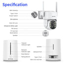 ANNKE 4MP Battery WiFi Security Camera PT Auto Tracking Color Night Vision Wireless IP Camera 4CH Homebase Security System