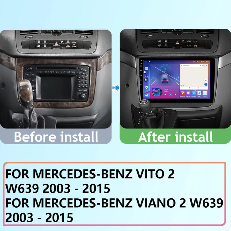 Android For Mercedes-Benz Vito 2 W639 2003 - 2015 For Mercedes-Benz Viano 2 W639 2003 - 2015 Car Radio Multimedia Player GPS 5G