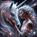 Huacan 5D DIY Unicorn Fairy Diamond Painting Universe New Arrivals 2025 Diamond Mosaic Handmade Gift Rhinestone Pictures
