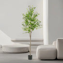 Artificial Olive Tree 4/5/6 FT Tall Artificial Plant With Fruit Halloween Christmas Decorations Olive Tree with Pot Room Decor