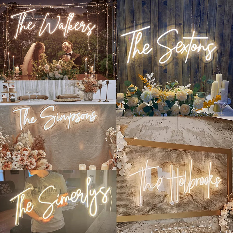 Name Neon Sign Led Dimmable Custom Neon Sign Wedding Birthday Customized Gifts Boy Girl Bedroom Wall Decor Hanging Neon USB 5V