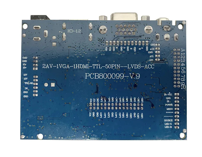 7 Inch 1024*600 LCD Screen Display HDMI-Compatible VGA AV Driver Control Board Digitizer Touchscreen For Raspberry Pi Monitor