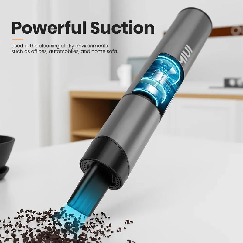 MIUI Mini Portable Vacuum Cleaner Cordless Handheld Vacuum with 3 Suction Heads Easy to Clean for Desktop Keyboard Car USB