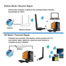 150Mbps Mini USB WiFi Adapter MT7601 2.4GHz Wireless Network Card Wi-Fi Receiver Dongle with Antenna 802.11 b/g/n for PC Laptop