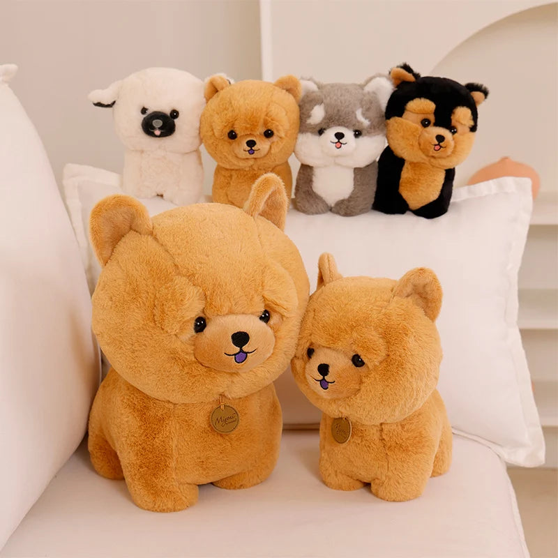 20cm Cute Dog Plush Toys Cartoon Sleeping Stuffed Pillow Doll Soft Cushion Bolster Birthday Gift For Kids