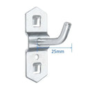 1-10pcs Pegboard Hooks, Steel Single Oblique Hangers for Garage Tool Organization, Kitchen Utensil Key Holder