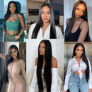 220 Density Straight 13x6 HD Lace Frontal Wig Brazilian Pre Plucked 13x4 Lace Front Human Hair Wigs for Women 360 Full Lace Wigs