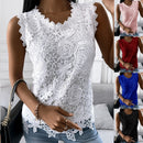 Summer Elegant Floral Lace Vest Fashion Lady&