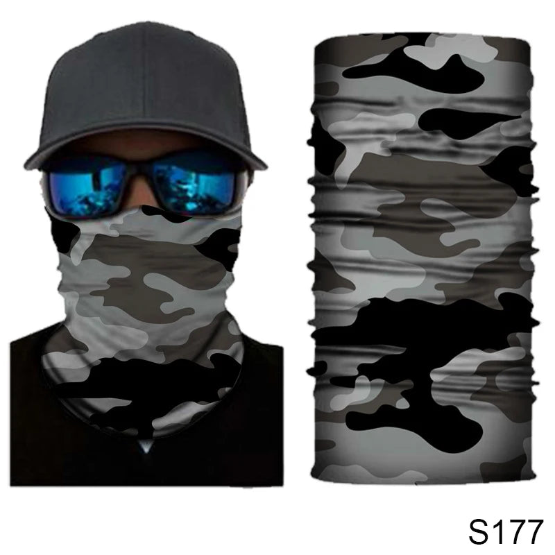 Camouflage Cycling Face Mask Scarf Neck Gaiter Men Seamless Bandana Women Headband Balaclava Tube Face Shield