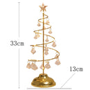 Night Lights Christmas Decorations Gifts Electroplated Iron Tree LED Luminous Crystal Christmas Tree Crystal Table Decoration