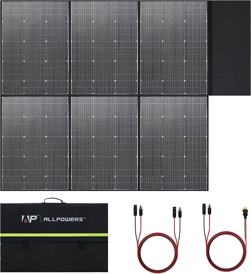 ALLPOWERS 600W Foldable Solar Panel High-Efficiency Solar Module Solar Charger with Solar Output for RV Off-Grid Boat Home Camp