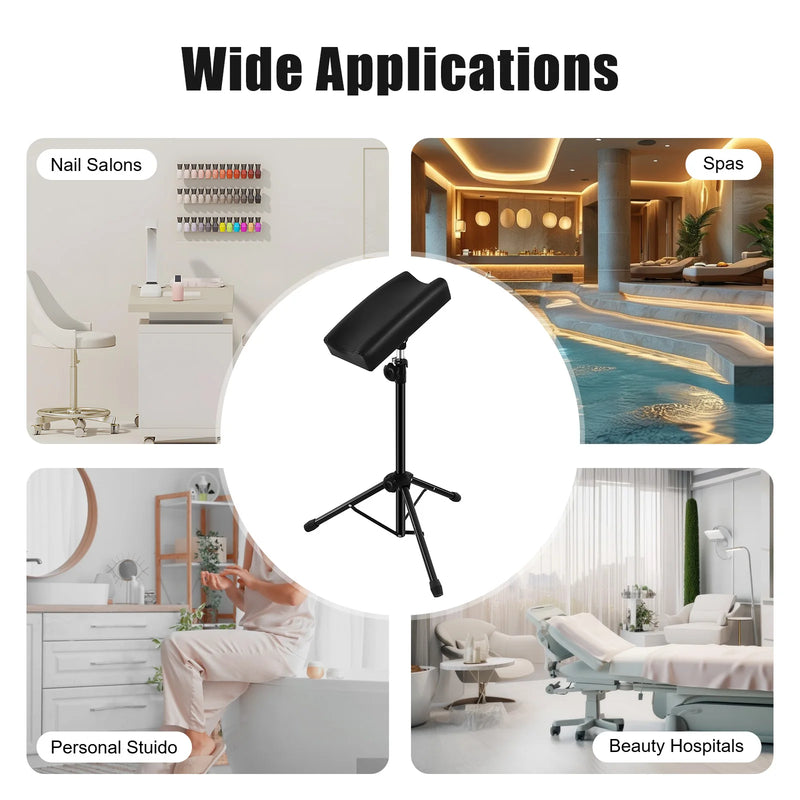 Tattoo Armrest Stand Rest Leg Rest Tattoo Tripod Stand Chair Height Adjustable 180-360° Rotatable Armrest Leg Wrist Holder