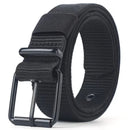 110/130cm Black Canvas Men's Belt Pin Buckle Leather Belt Women's Trendy Belt With Jeans Belt For Men Women Outdoor Sports Belt