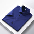 5XL 4XL Summer New Silk Slippery Men's Shirt Short Sleeve Ice Silk Fashion Large Non Iron Wrinkle Resistant Soft Business Casual