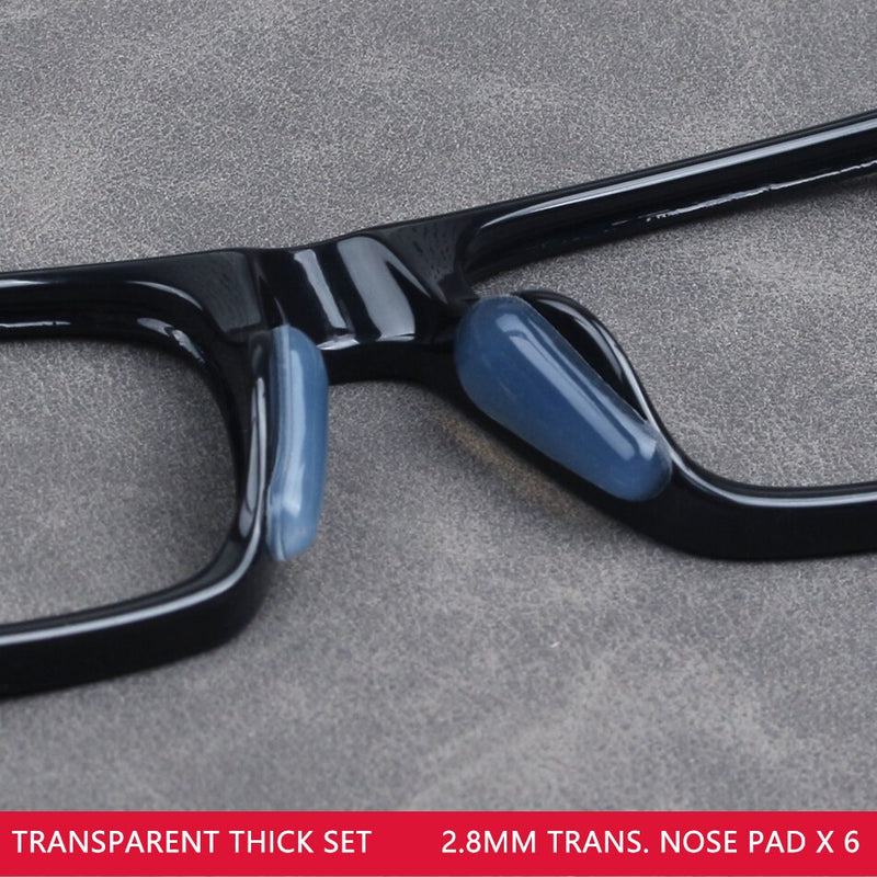 COLOUR_MAX 6Pairs Soft Silicone Nose Pad For Glasses Non-slip Eyeglasses Sunglass black white Nose Pad