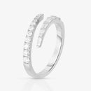 DPLAOPA 925 Sterling Silver Asymmetric CZ Zircon Adjustable Open Ring Women 2024 Simple Fine Party Mother's Day Gift Jewelry