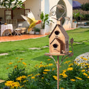 Vogelhaus-Gartenstecker aus Metall Vogelhaus mit Stange Vogelhäuser für draußen mit Stange zur Dekoration von Gärten und Höfen im Freien