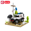 SEMBO Desert Off-Road Racing Scene Assemblage Building Blocks Kits MOC Technical Auto Sports Car Model Bricks Toys Holiday Gifts