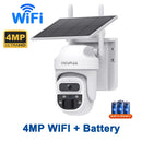SHIWOJIA 12X Zoom 4G LTE Solar Security Camera 8MP Night Vision Dual-Lens Outdoor WiFi Solar Battery Camera PIR Human Detection