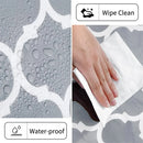 Olanly Waterproof Tablecloth Heat-Resistant 60inch Round PVC Table Cloth Wedding Kitchen Dining Desk Moroccan Table Coat Cover