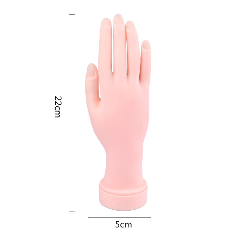 1Pcs Flexible Soft Plastic Flectional Mannequin Model Painting Practice Tool Nail Art Fake Hand for Training Nail Salon