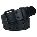 The Double Pin | Gothic Leather Belt with Twin Buckle